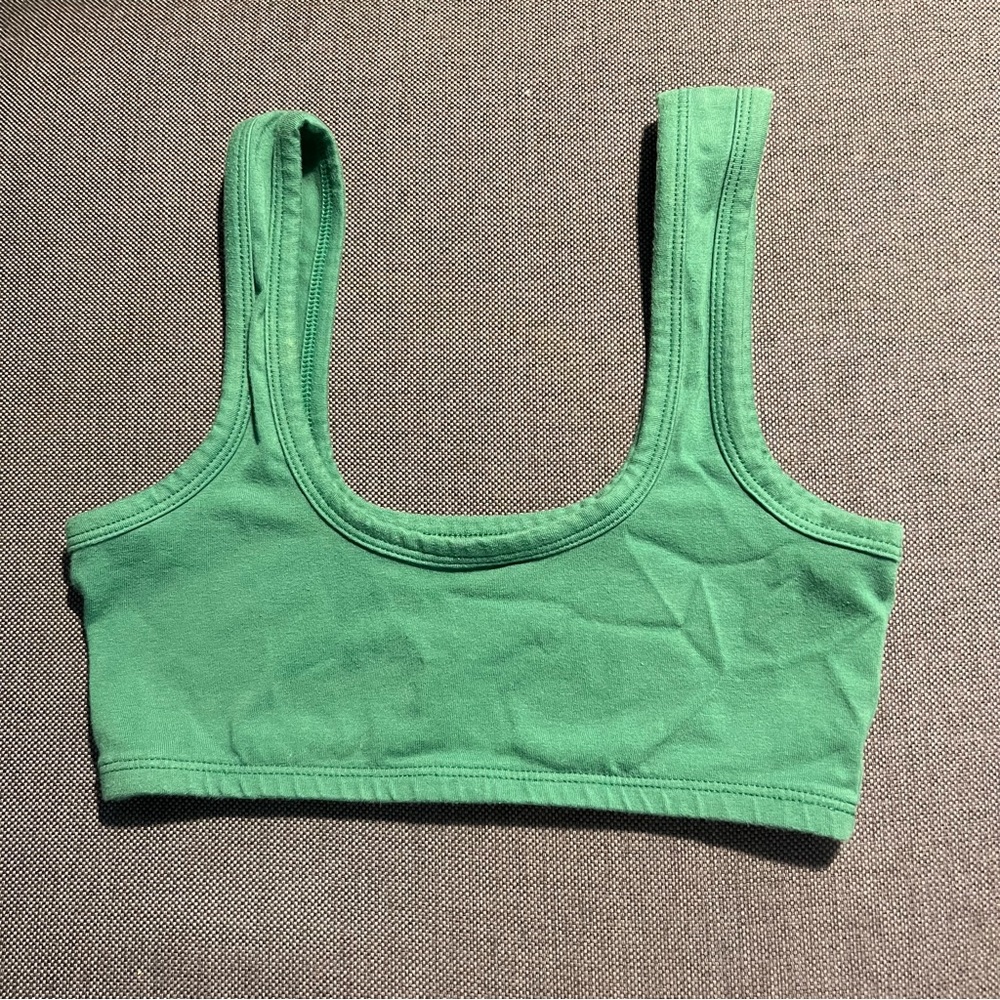 Arq Wide-Strap Bra in Verdant